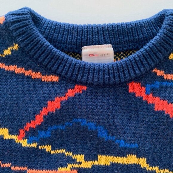 NEW Hanna Andersson Boy Art Intarsia Cascades Sweater 6-7 Years 120 Cm - Picture 3 of 8
